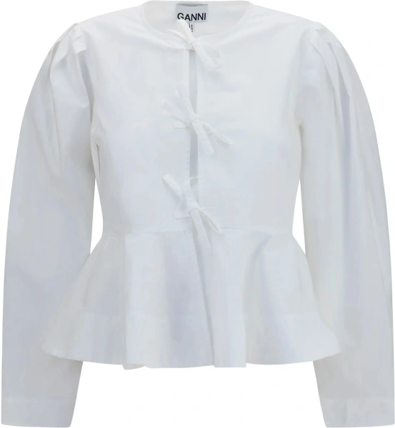 Bluza Cotton poplin Blouse with bows