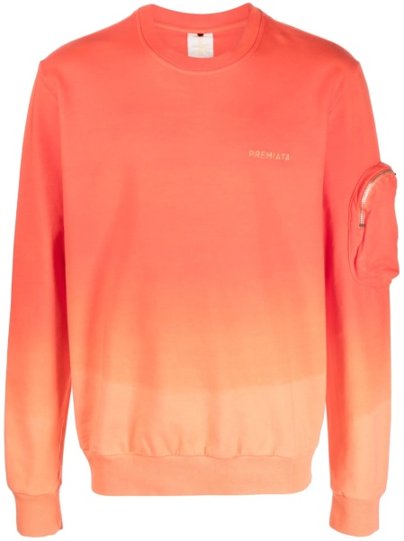 Bluza de trening Premiata portocalie din bumbac si spandex/elastan