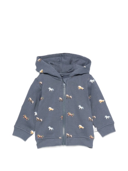 Bluza de trening Stella McCartney albastra din bumbac si elastan