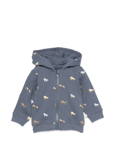 Bluza de trening Stella McCartney albastra din bumbac si elastan