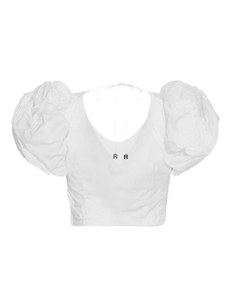 Bluza ROTATE Birger Christensen alba din polyester si bumbac organic