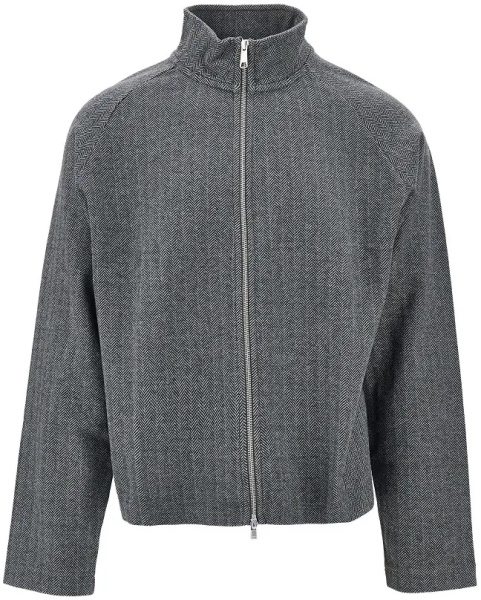 Bluza trening Herringbone cotton full-zip sweatshirt