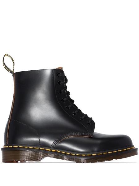 Bocanci Dr. Martens negri din piele