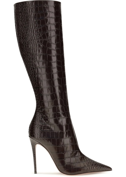 Bocanci Vera crocodile-effect tall Boots