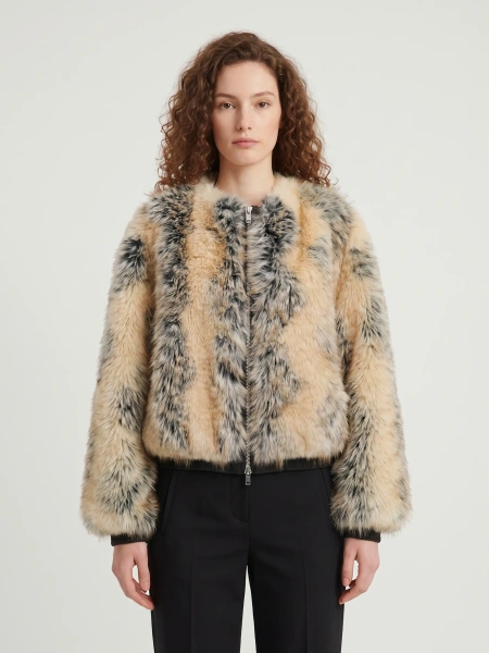 Bomber Combo Gina Faux Fur Bomber Jacket