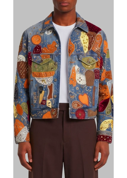 Bomber Embellished Trucker Jacket