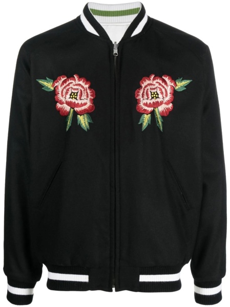 Bomber jacket Kenzo neagra din raion si polyester