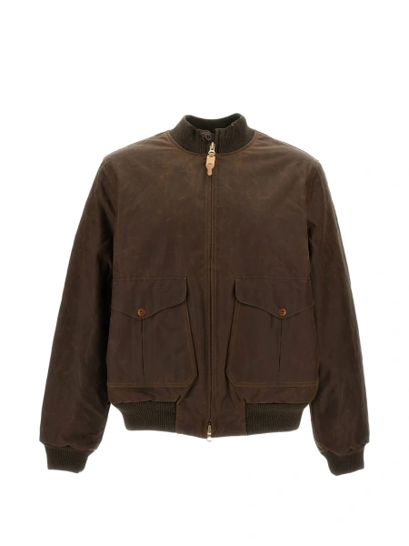 Bomber jacket MANIFATTURA CECCARELLI maro din bumbac