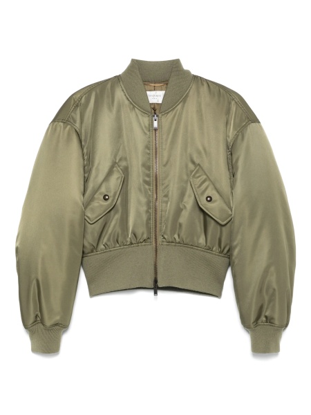 Bomber jacket Saint Laurent verde din poliamida