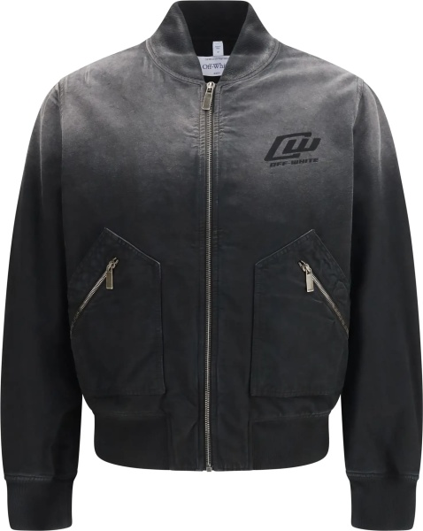 Bomber Washed denim Bomber Jacket
