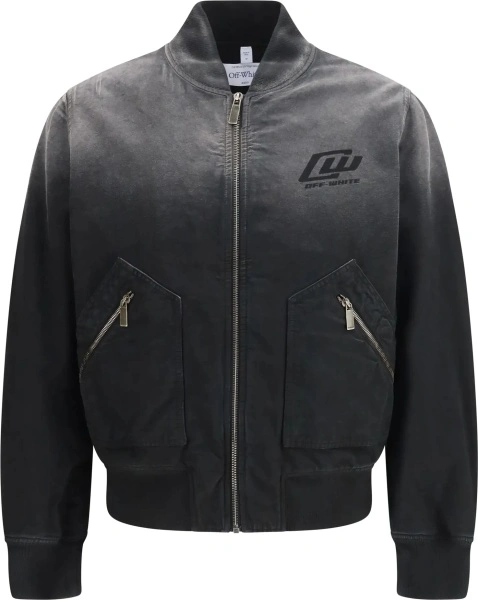 Bomber Washed denim Bomber Jacket