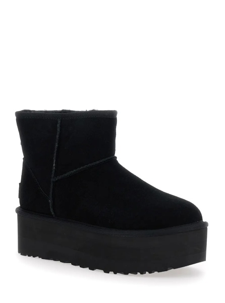 Botine Ankle Boots 'Classic Mini Platform' with Oversized Platform in Suede Black Women
