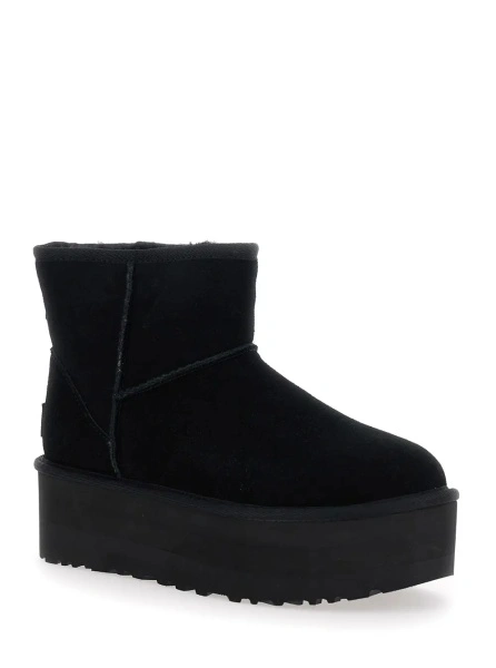 Botine Ankle Boots 'Classic Mini Platform' with Oversized Platform in Suede Black Women