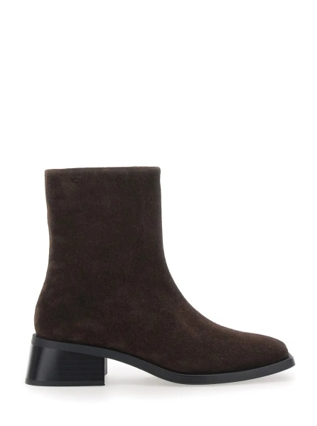 Botine 'Blanca' Brown ankle boots with side zip closure in suede for women