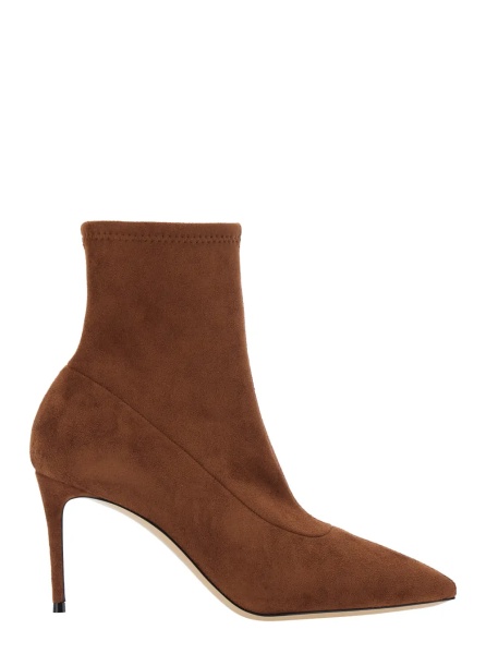 Botine 'JULIA' brown Boots with pointed design in eco-suede for women