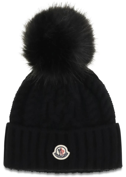 Caciula Wool and cashmere Beanie with pom-pom