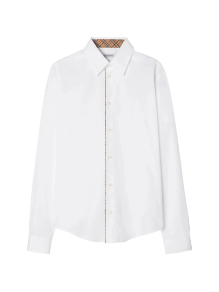Camasa Burberry alba din bumbac