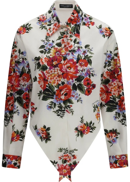 Camasa casual Cotton Shirt with bouquet print
