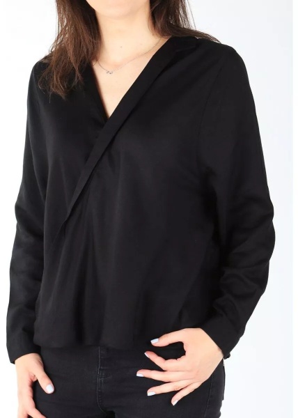 Camasa casual L/S Wrap Shirt Black