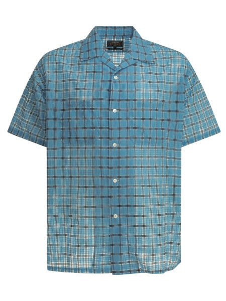 Camasa casual "Open Collar Nylon Airy Plaid" Casual Shirt