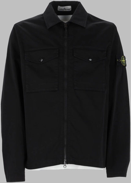 Camasa casual Overshirt Con Zip E Tasche Sul Petto