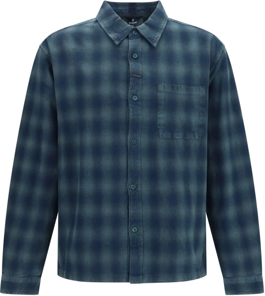 Camasa casual REPRESENT verde din flanel