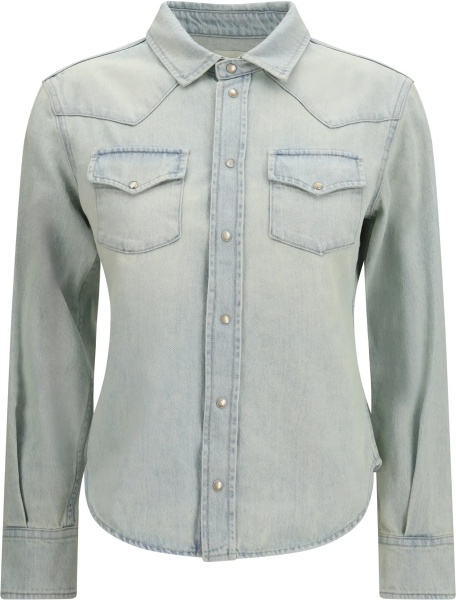 Camasa casual Western Shirt in lightweight denim