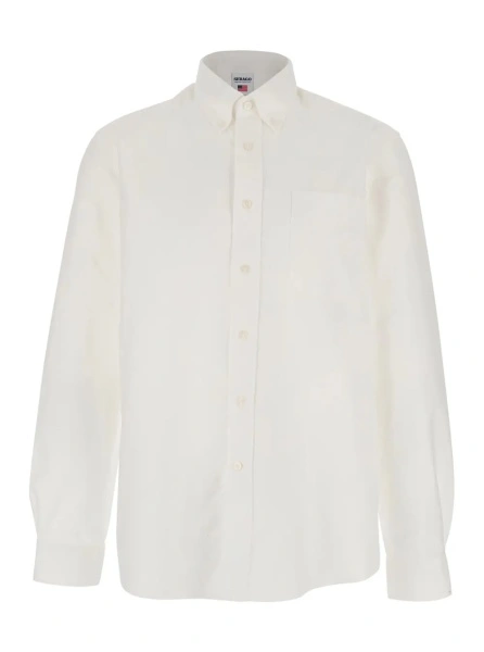 Camasa Shirt 'OXFORD BUTTON DOWN' White with Button Down Collar and Long Sleeves in Cotton for Men