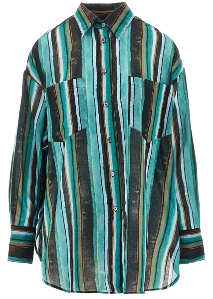 Camasa Striped print muslin shirt