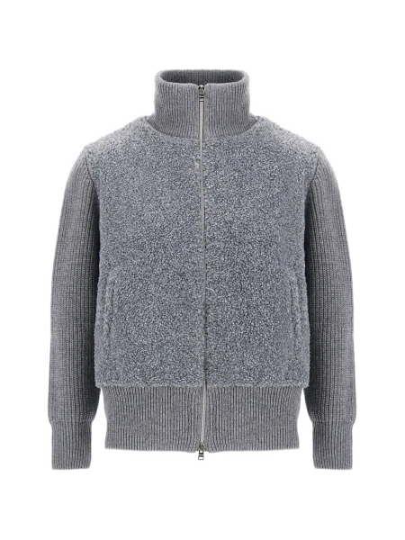 Cardigan Herno gri din polyester