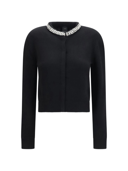 Cardigan Pinko negru din vascoza si lana
