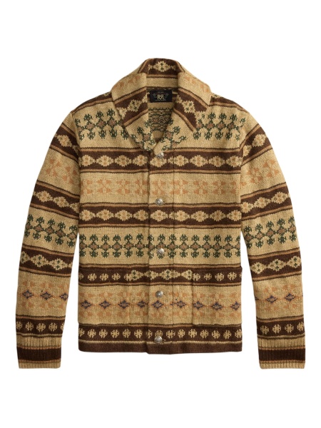 Cardigan RRL BY RALPH LAUREN neutru din in si matase