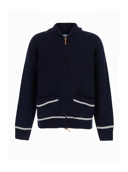Cardigan Sebago albastru din lana