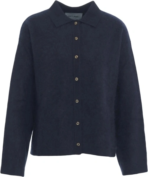 Cardigan Soft Goat albastru din casmir