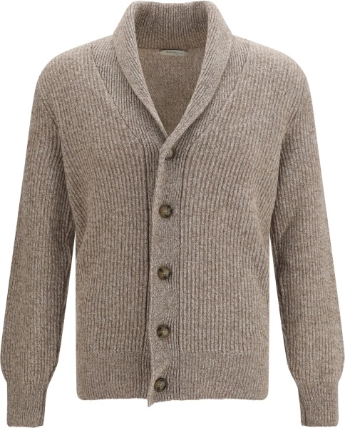 Cardigan Virgin Wool Shawl Collar Cardigan