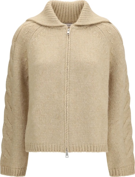 Cardigane Alpaca and wool blend zip Cardigan