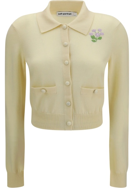 Cardigane Floral embroidered knit Cardigan