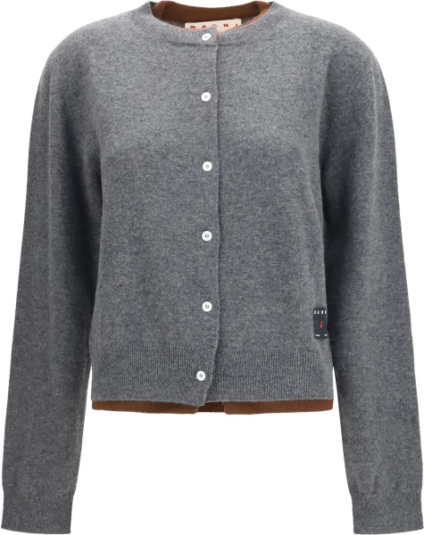 Cardigane Layered effect cashmere Cardigan