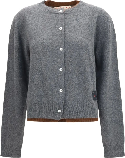 Cardigane Layered effect cashmere Cardigan