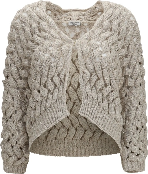 Cardigane Openwork sequin Cardigan