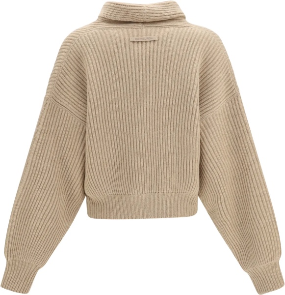 Cardigane Ribbed wool cropped Cardigan