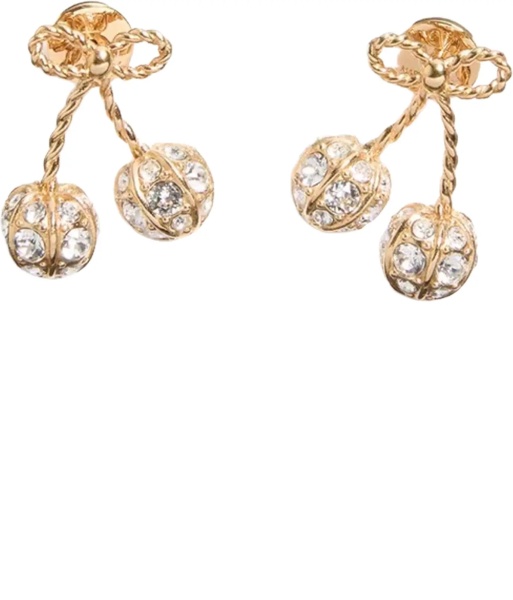 Cercei "Cherryfic" Earrings With Rhinestones