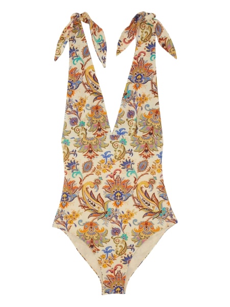 Costum de baie intreg ETRO neutru din elastan si poliamida