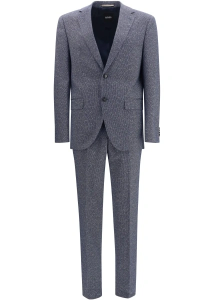 Costum Striped viscose and cotton blend Suit