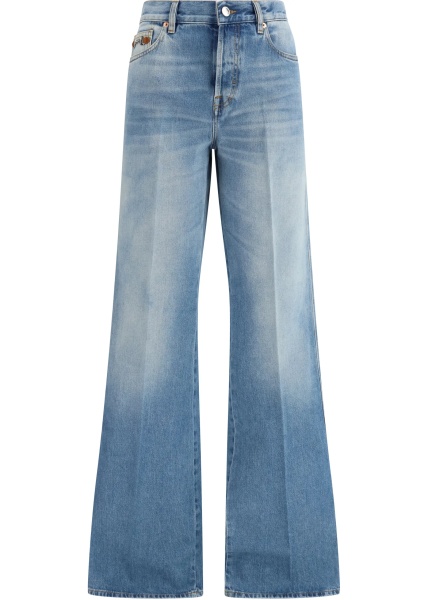 Cotton denim flare Jeans
