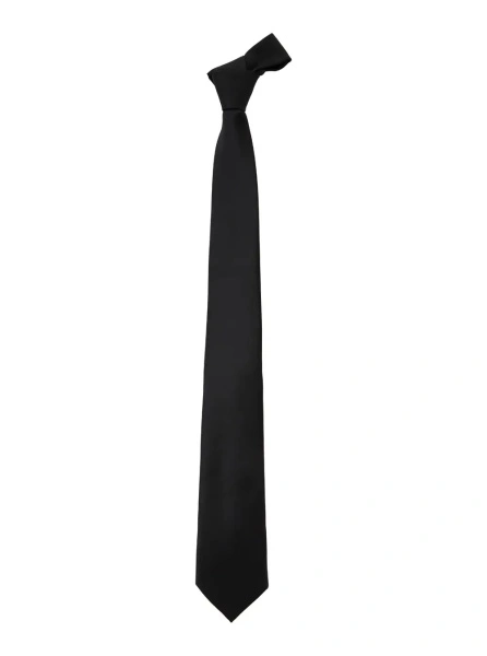 Cravate Classic Tie in Black Tech Fabric for Men