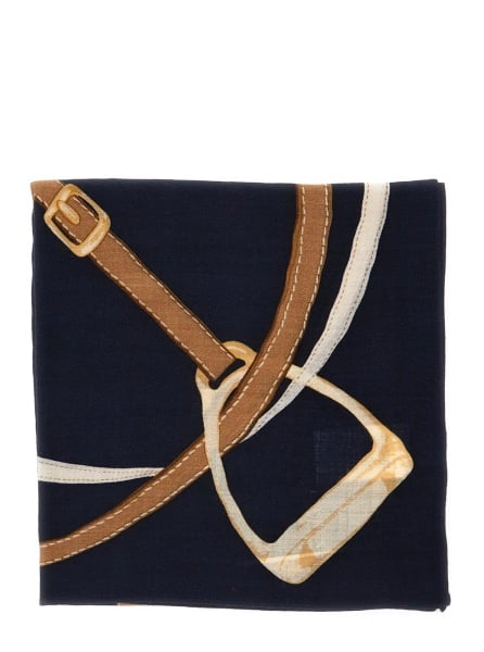 Esarfa Large square scarf with logo and blue Tech Fabric unisex