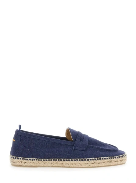 Espadrile CASTAÑER albastre din piele intoarsa 'Nacho'