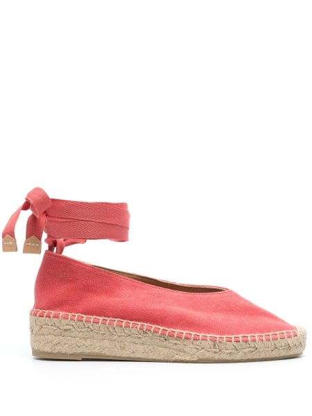 Espadrile CASTAÑER roz din material textil