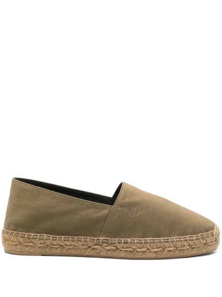 Espadrile Saint Laurent verzi din material textil